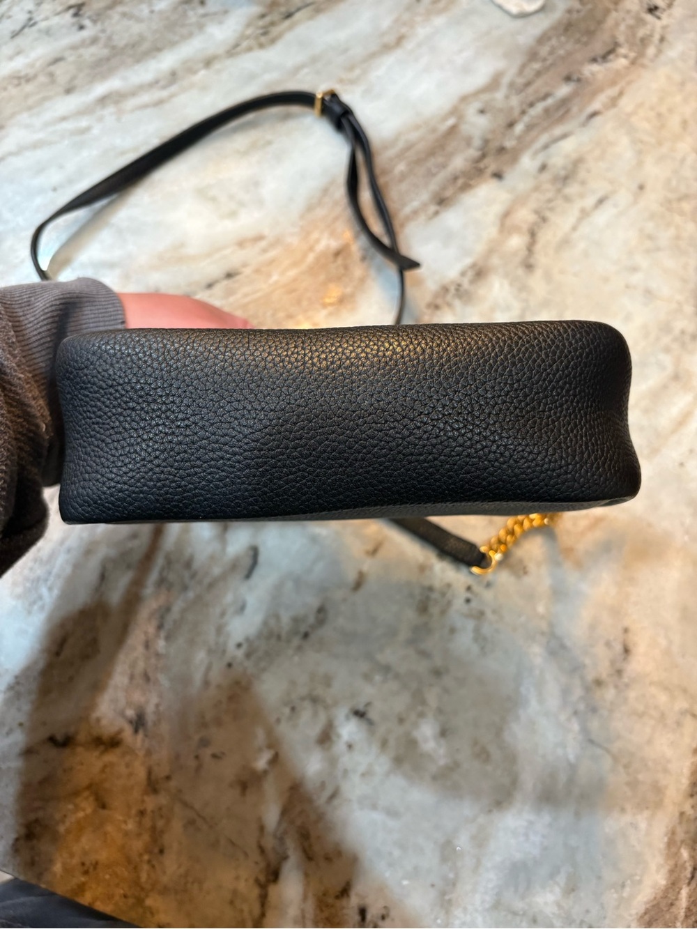 Tory Burch Black Pebbled Leather Crossbody - Picture 4 of 9